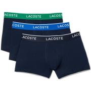 Boxers Lacoste 3 Pack Cotton Stretch Logo Trunks Navy Blue/Green/Blue