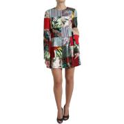 Jurk D&amp;G Multicolor Silk Patchwork Mini Jurk voor dames