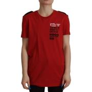 Overhemd D&amp;G Dolce Gabbana TSH7845 Rood T-shirt met afbeelding