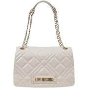 Tas Love Moschino Effen schoudertas met clipsluiting