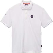 T-shirt Napapijri E Badge Polo Shirt White Heron