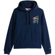 Sweater Tommy Jeans 3 Colour Signature Logo Hoodie Dark Night Navy