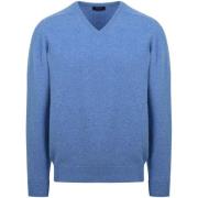 Sweater William Lockie V-Hals Lamswol Jeans Melange
