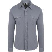 Sweater Profuomo Overshirt Western Jersey Blauw