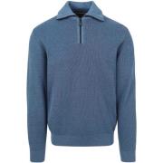 Sweater Casa Moda Halfzip Trui Blauw