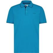 T-shirt State Of Art Pique Polo Petrol Blauw