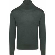 Sweater Suitable Merino Coltrui Melange Donkergroen