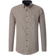 Overhemd Lange Mouw Casa Moda Overhemd Ruiten Beige