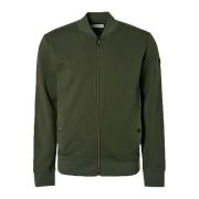 Sweater No Excess Vest Jacquard Donkergroen