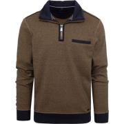 Sweater Casa Moda Halfzip Trui Okergeel