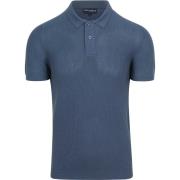 T-shirt Suitable Respect Polo Structure Knit Blauw