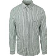 Overhemd Lange Mouw Gant Casual Overhemd Streep Linnen Groen