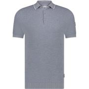 T-shirt State Of Art Pique Polo Blauwgrijs