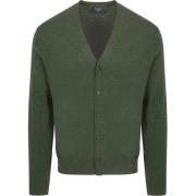 Sweater Olymp Vest Wol Donkergroen