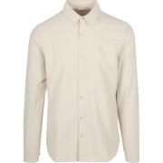 Overhemd Lange Mouw Knowledge Cotton Apparel Overhemd Oxford Beige