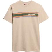 T-shirt Korte Mouw Superdry T-shirt décontracté à rayures avec logo Ve...