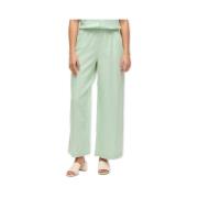 Broek Vila Lania Wide Trousers - Silt Green