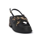 Sandalen Jeannot RAFIA NERO