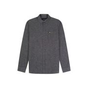 Overhemd Lange Mouw Lyle &amp; Scott Chemise boutonnée en coton et lin