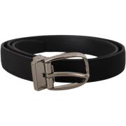 Riem D&amp;G Zwarte Leren Riem Klassieke Stijl