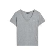T-shirt Korte Mouw Superdry T-shirt col V brodé et flammé femme