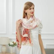 Sjaal V 1969 Flora Vivace zijden sjaal