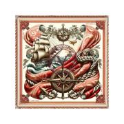 Sjaal V 1969 Red Boat zijden carré