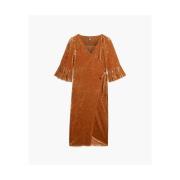 Jurk Superdry Robe portefeuille mi-longue en velours femme