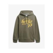 Sweater Superdry Sweatshirt à capuche Leather Boot Co Script