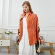 Sjaal V 1969 Zijden stola Onde Colorate