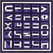 Sjaal V 1969 Carré van Zijde ALFABET