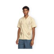 Overhemd Lange Mouw Rvlt Revolution RVLT Cuban Shirt - Offwhite
