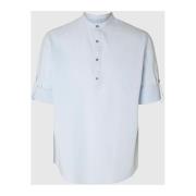 Overhemd Lange Mouw Selected 16092977 LINEN TUNIC-SKY CAPTAIN