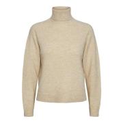 Trui Pieces 17139792 JULIANA ROLLNECK-WHITECAP GRAY
