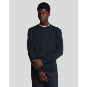 Trui Lyle &amp; Scott KN2121VC TONAL CREW MWRINO-Z27. DARK NAVY