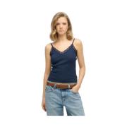 Top Superdry Débardeur à liseré dentelle femme Essential