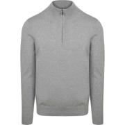 Sweater Profuomo Half Zip Pullover Luxury Grijs