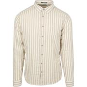 Overhemd Lange Mouw No Excess Overhemd Stripes Beige