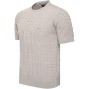 T-shirt Korte Mouw Cappuccino Italia Loreto Cable Knit Tee