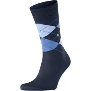 Sokken Burlington Manchester Sok Ruit Blauw 6120