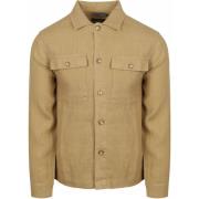 Sweater Suitable Linnen Overshirt Beige
