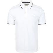 T-shirt Gant Tipping Piqué Poloshirt Wit