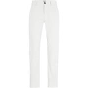 Broek BOSS Satin Chino Wit