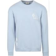 Sweater Scotch &amp; Soda Sweater Embroidered Lichtblauw