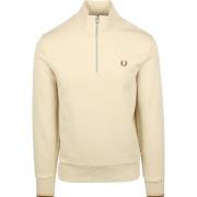 Sweater Fred Perry Half Zip Trui Ecru