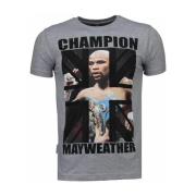 T-shirt Korte Mouw Local Fanatic Mayweather Rhinestone