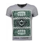 T-shirt Korte Mouw Local Fanatic One Dollar Eye