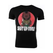 T-shirt Korte Mouw Local Fanatic Ateam Mr.T Shut Up Fool Print