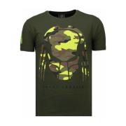 T-shirt Korte Mouw Local Fanatic Predator Rhinestone
