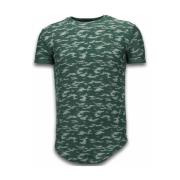T-shirt Korte Mouw Justing Fashionable Camouflage Long Fi Army